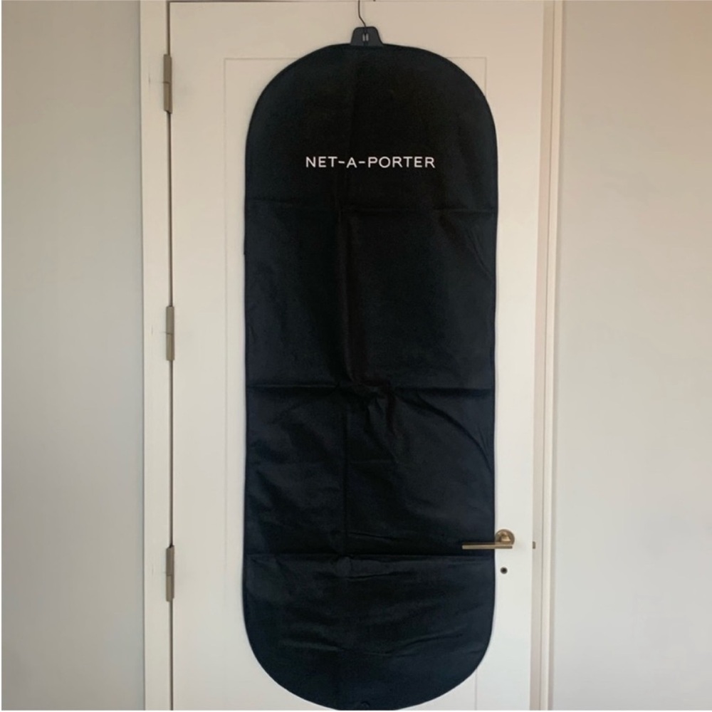 Net-A- Porter Black Woven Mesh Gown Wedding Dress Long Garment Bag